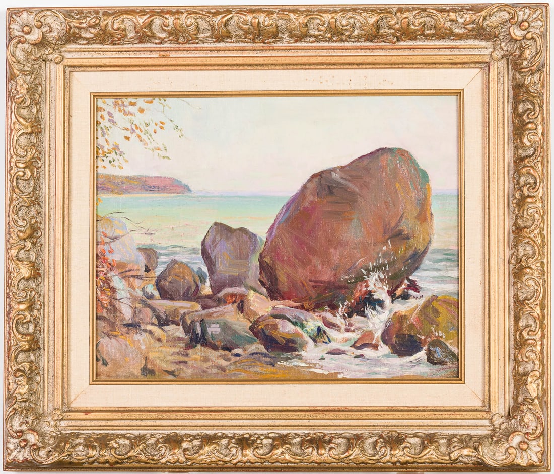 Christopher P. H. Murphy (1869-1939), Rocky Shore: Property from The Christopher P. H. Murphy (Sr.) Family Estate Collection, Savannah, GA Description: Christopher P. H. Murphy (Savannah, 1869-1939), Rocky Shore, Oil on Board, unsigned, depicting a