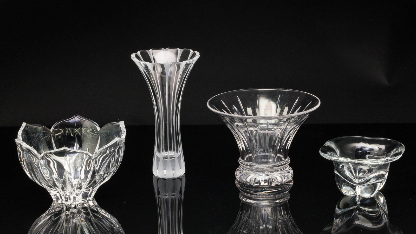 Stuart Glass Bowl, 2 Orrefors Glass Bowls and a Vase (1 of 11)