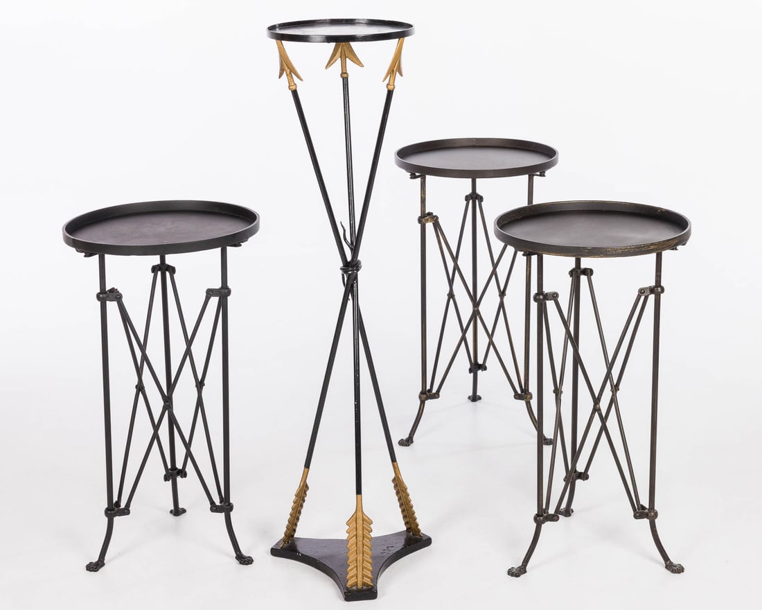 Empire Style Gilt Metal Stand & 3 Side Tables (1 of 7)
