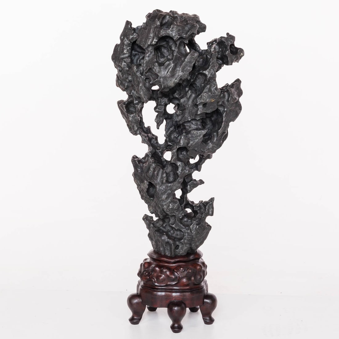 Chinese Scholar?s Rock on a Hardwood Stand (1 of 9)
