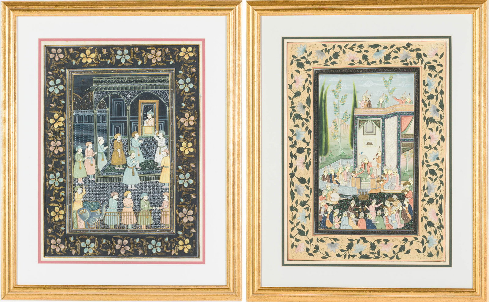 Two Indo-Persian Paintings on Silk (1 of 10)