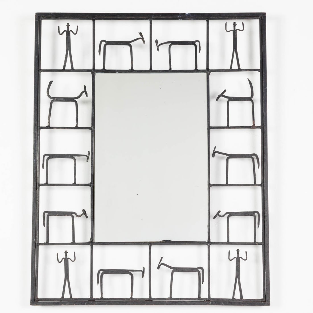 Frederick Weinberg (b. 1942) Figural Iron Mirror (1 of 4)