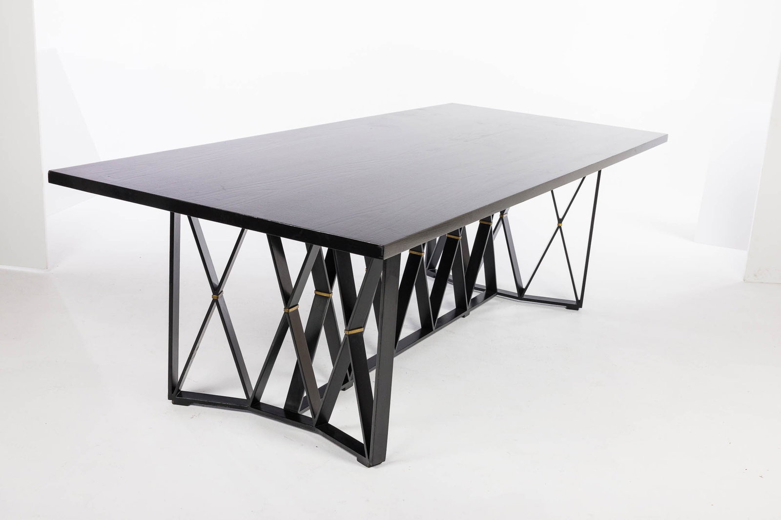 Paul Frankl Enameled Steel and Brass Dining Table (1 of 6)