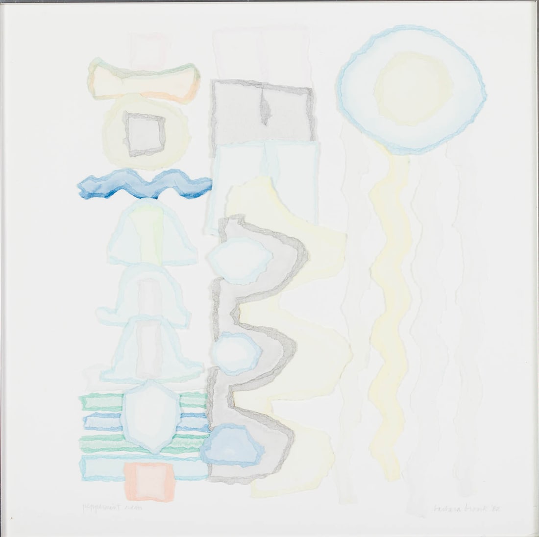 Barbara Brozik), Peppermint Rain, Mixed Media, 1982 (1 of 11)