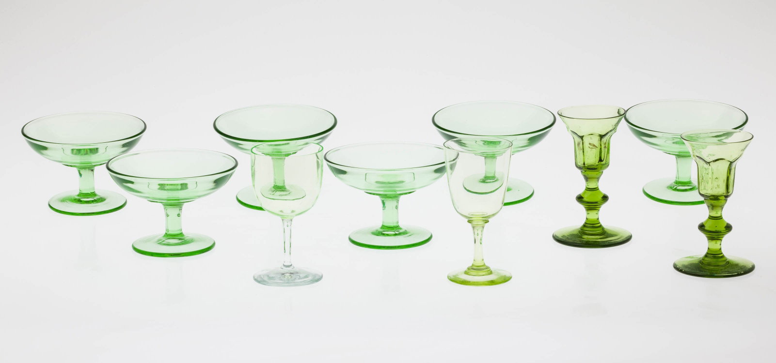 Group of Depression and Vaseline Glasses, 10 pcs. (1 of 10)