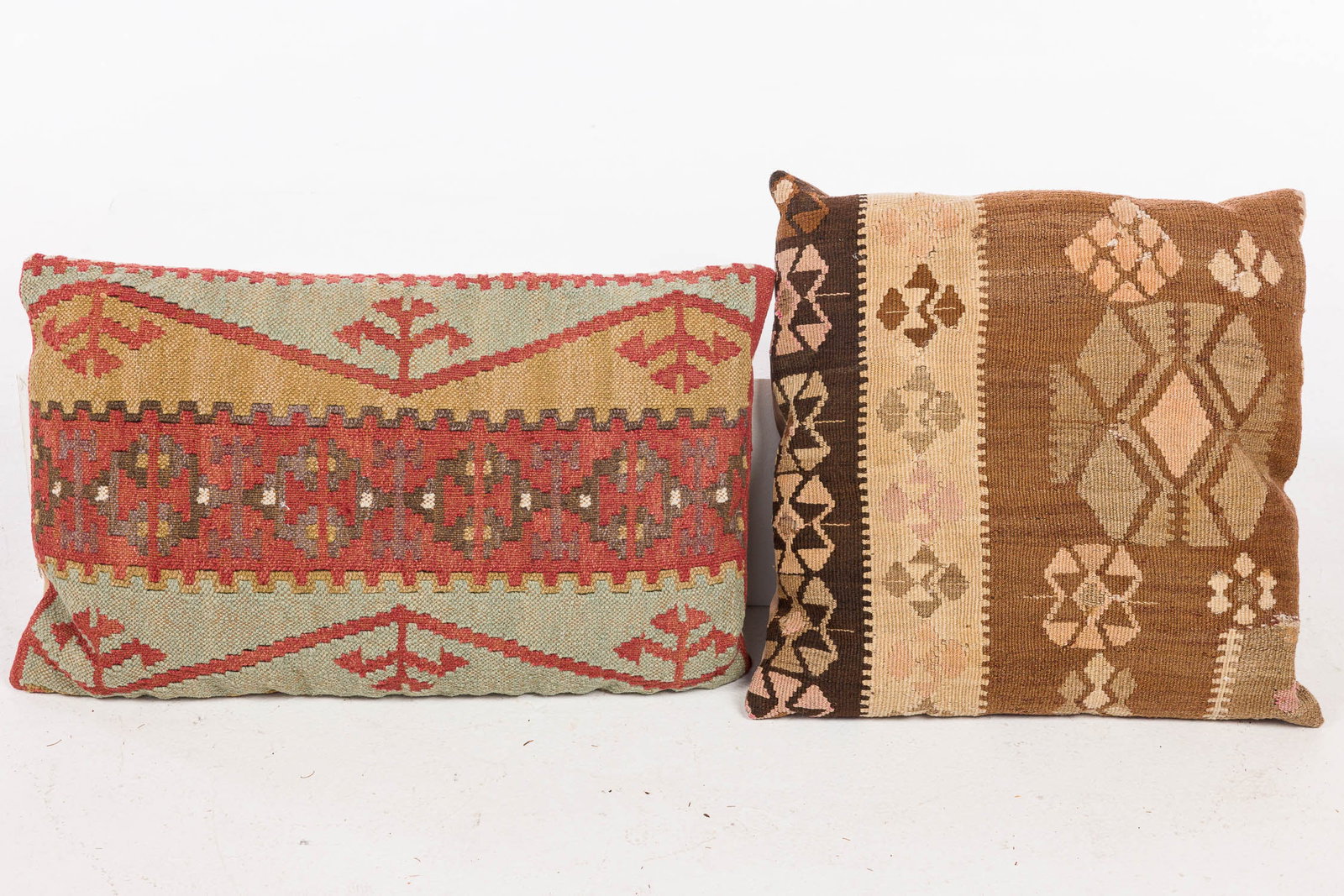 Five Kilim Pillows and a Stool - 5