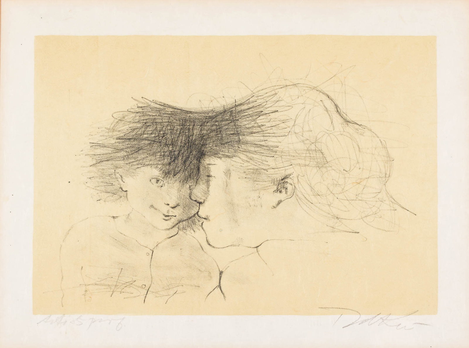 Alexander Dobkin (1905-1975), The Secret, Litho: Property of a South Carolina Private Collector Description: Alexander Dobkin (American, 1905-1975), The Secret, Artist Proof, Lithograph, pencil signed lower right and inscribed "Artist proof" lower