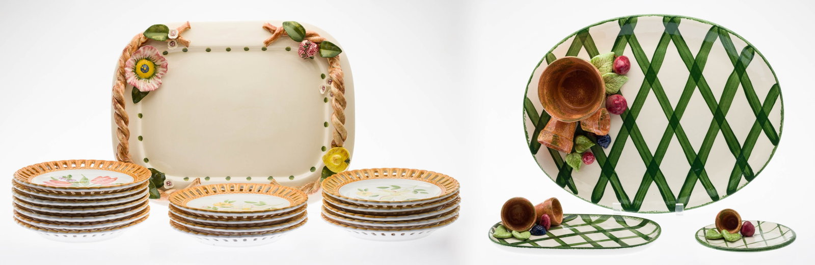 16 Italian Porcelain Plates & Other Serving Articles (1 of 20)