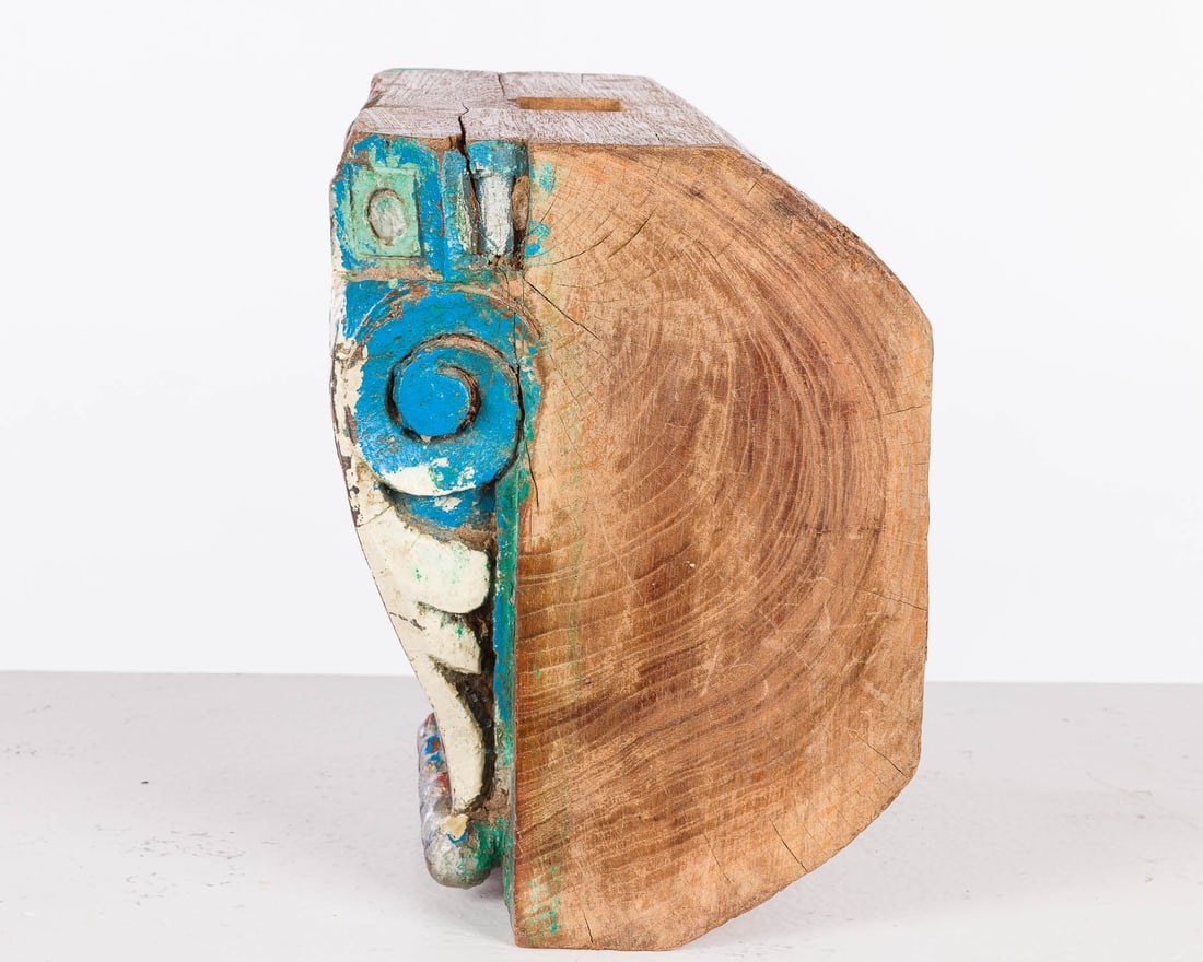 Indian Painted Architectural Element, 19th C - 6