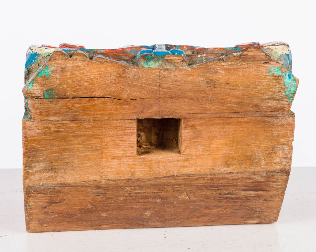 Indian Painted Architectural Element, 19th C - 7