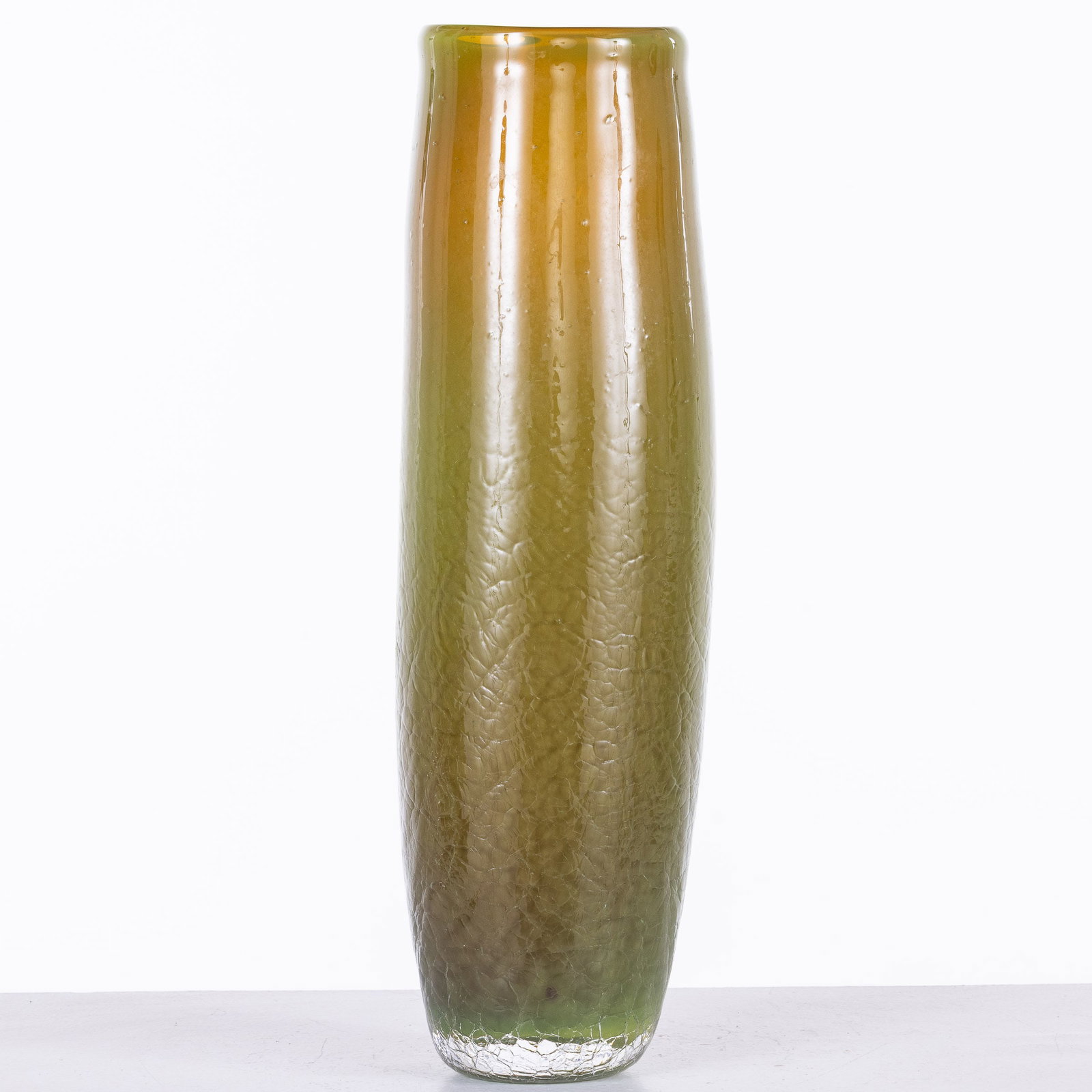 Jonathan Poirer), Tall Art Glass Vase, 2017: Property from the Estate of Arthur B. Kouwenhoven Jr., Savannah, GA Description: Jonathan Poirer (Savannah, 20th/21st C), Tall Art Glass Vase, 2017, signed and dated 2017 on base. Jonathan Poirer