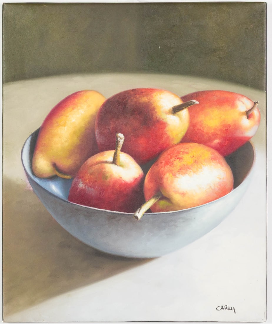 Elijah Carey, Red Pears Still Life, O/C (1 of 10)