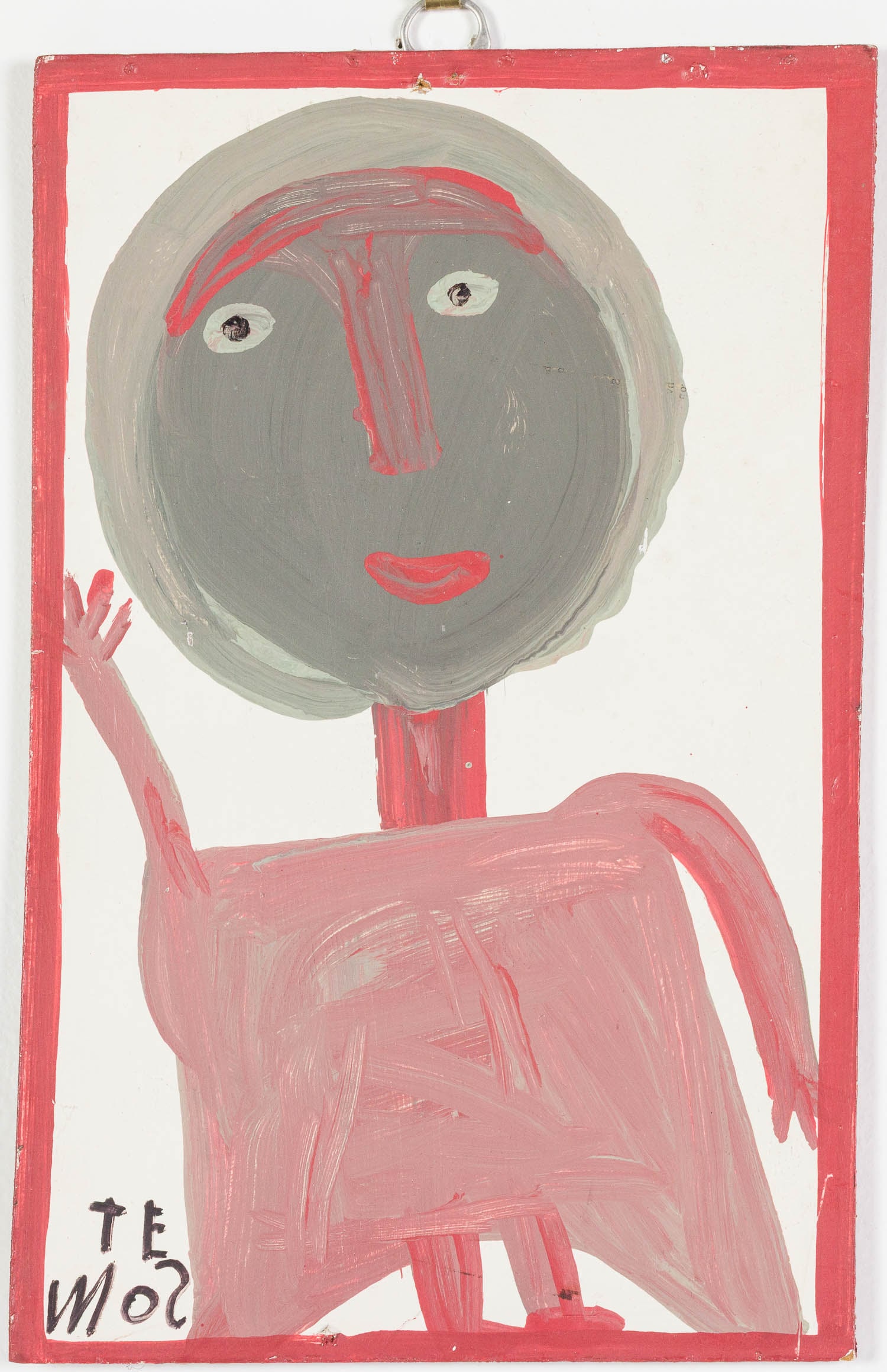 Moses Tolliver (1918-2006), Wild Sue, Acrylic/Board: Property of a South Carolina Private Collector Description: Moses Tolliver (American, 1918-2006), Wild Sue, Acrylic on Board, signed lower left and titled on verso, depicting an abstract figure in