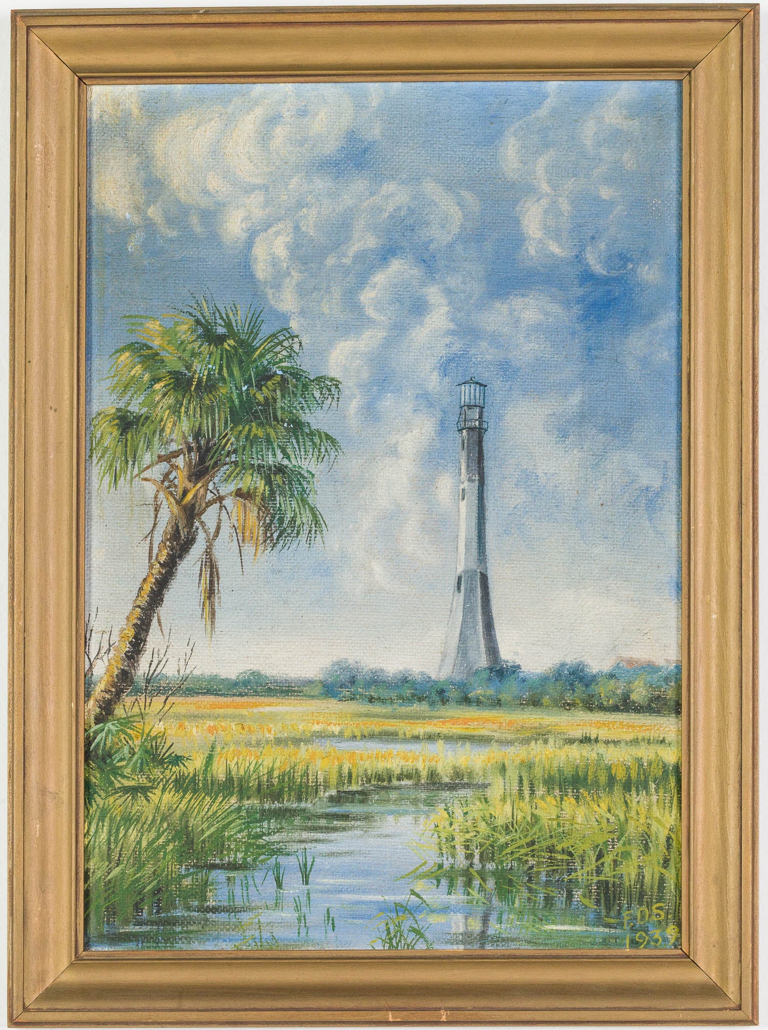 Initial Signed, Lighthouse, O/C, 1939 - 3