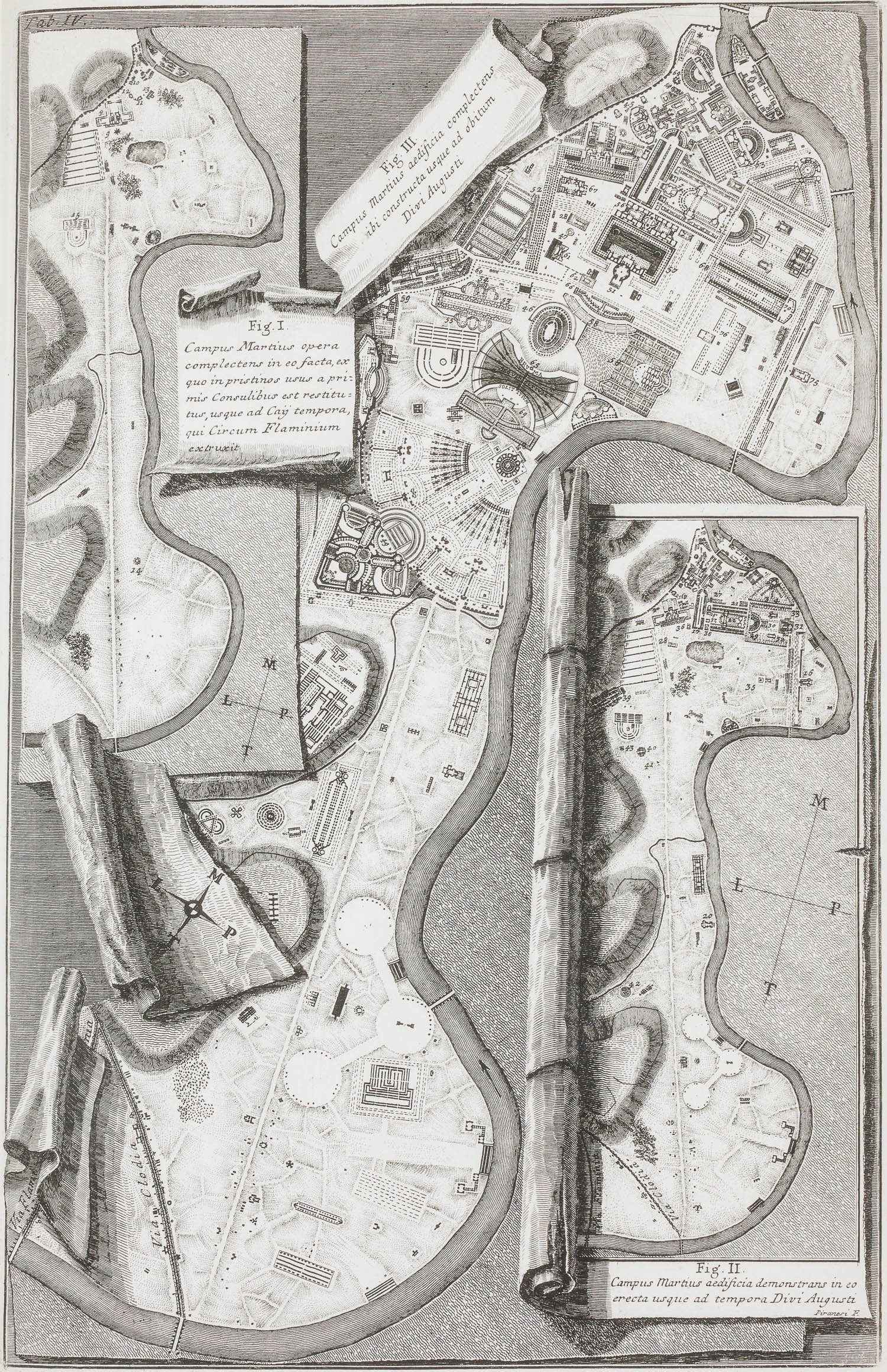 Piranesi (1720-1778), Tre Piante del Campo Marzio (1 of 11)