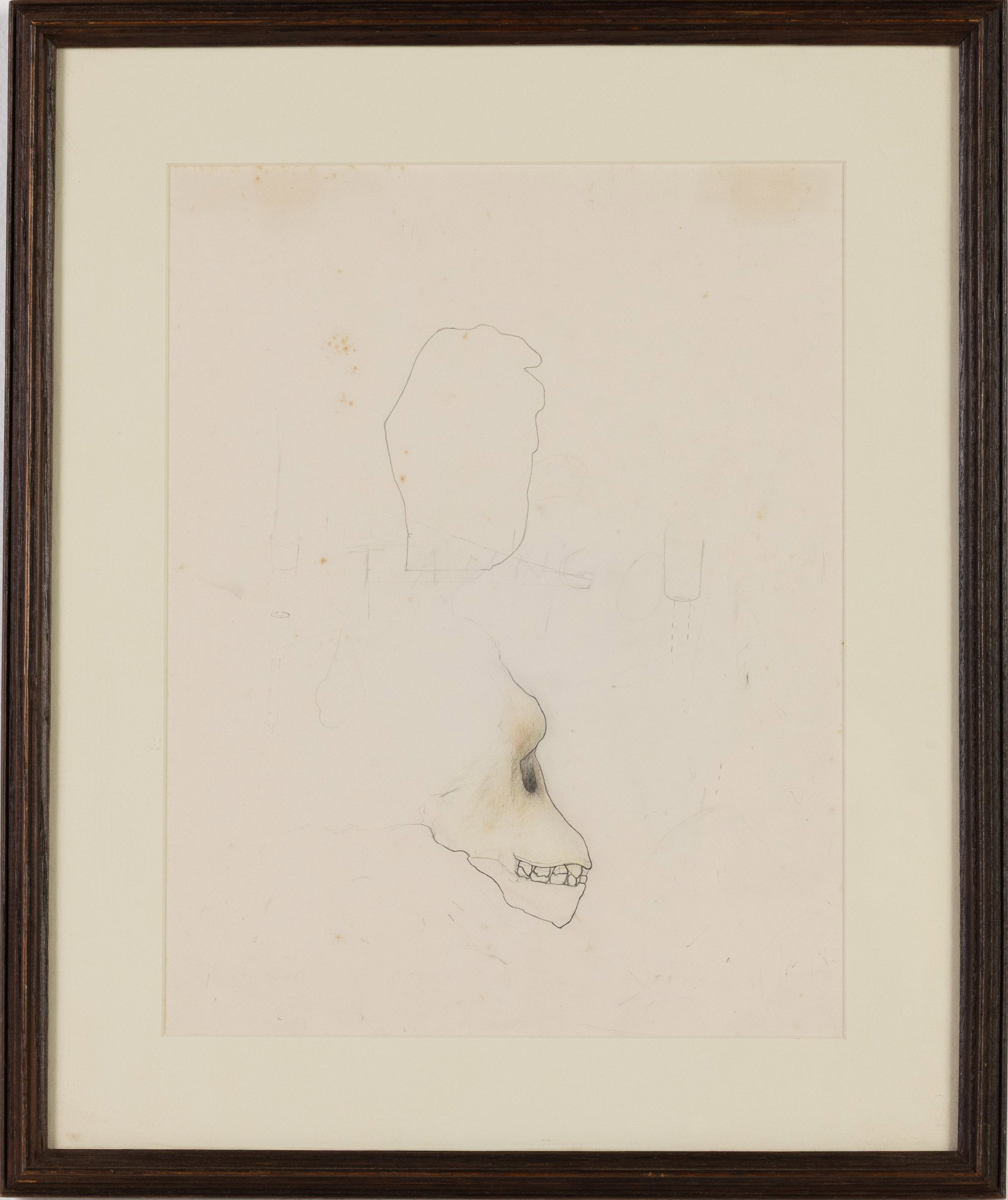 Walter Sipser (NY, b 1961) Face & Skull Pencil Study (1 of 6)