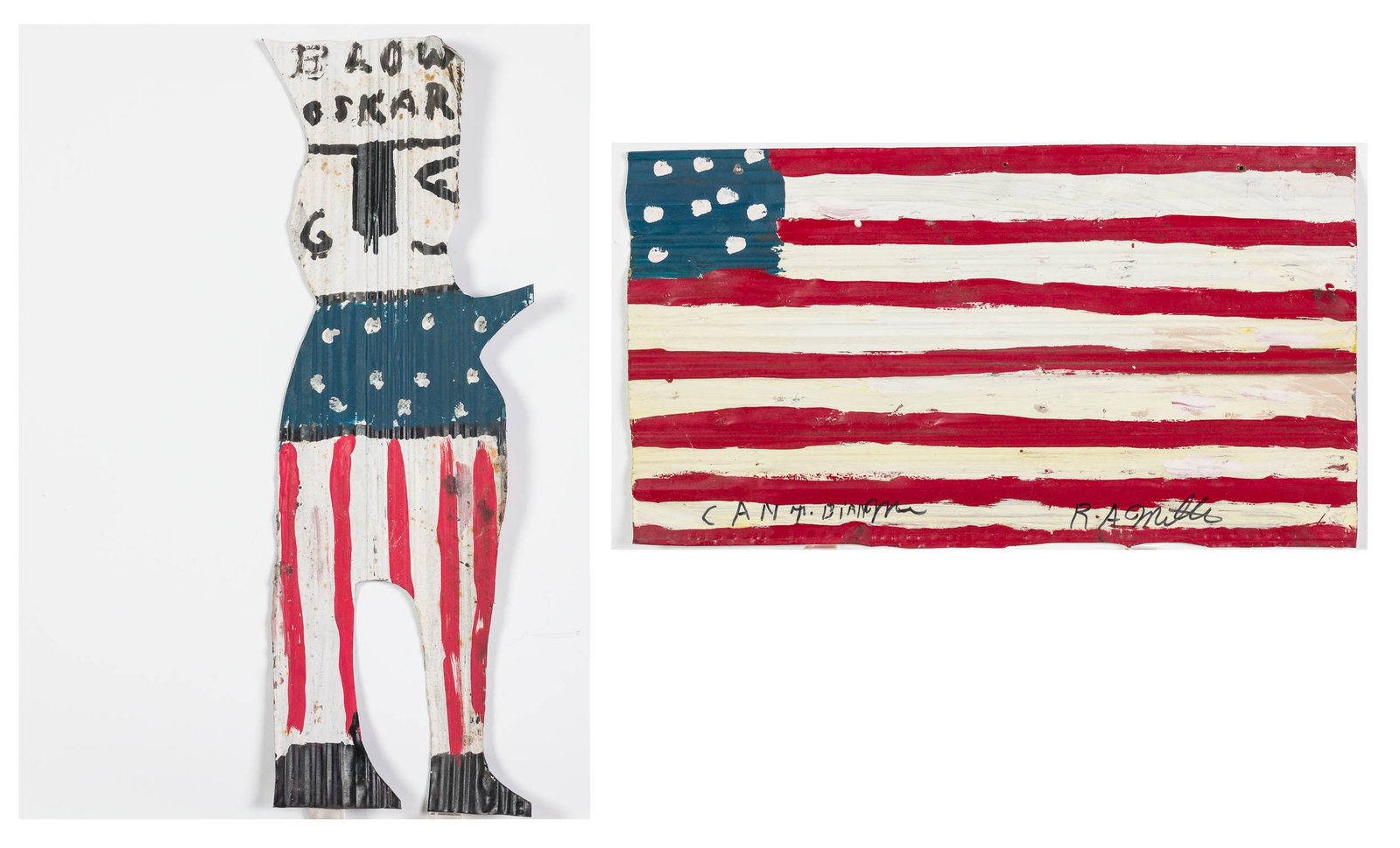 R.A. Miller (1912-2006) Blow Oscar and American Flag (1 of 12)