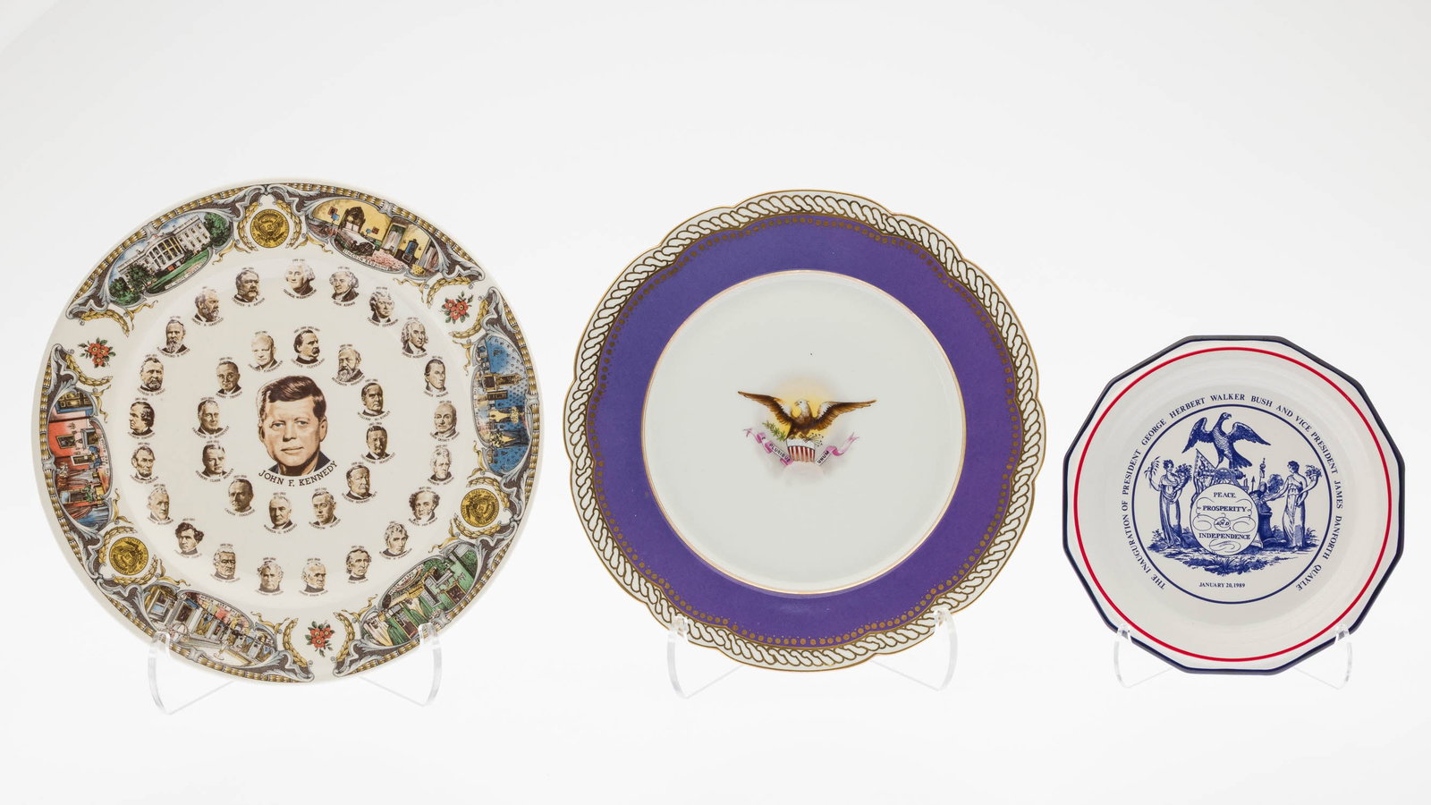 Group of Three United States Themed Plates (1 of 8)