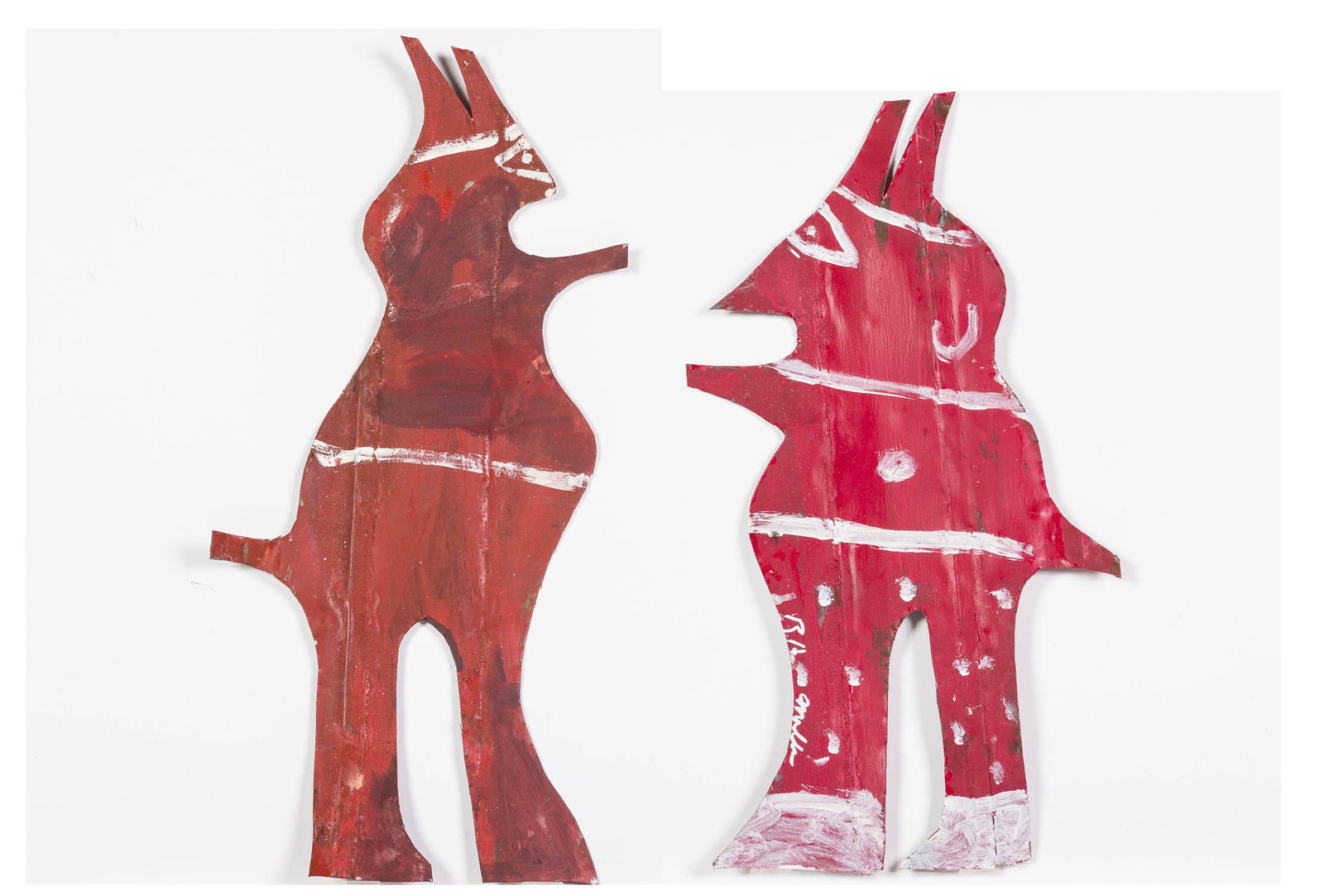 R.A. Miller (1912-2006), Two Devils, Paint on Tin (1 of 11)
