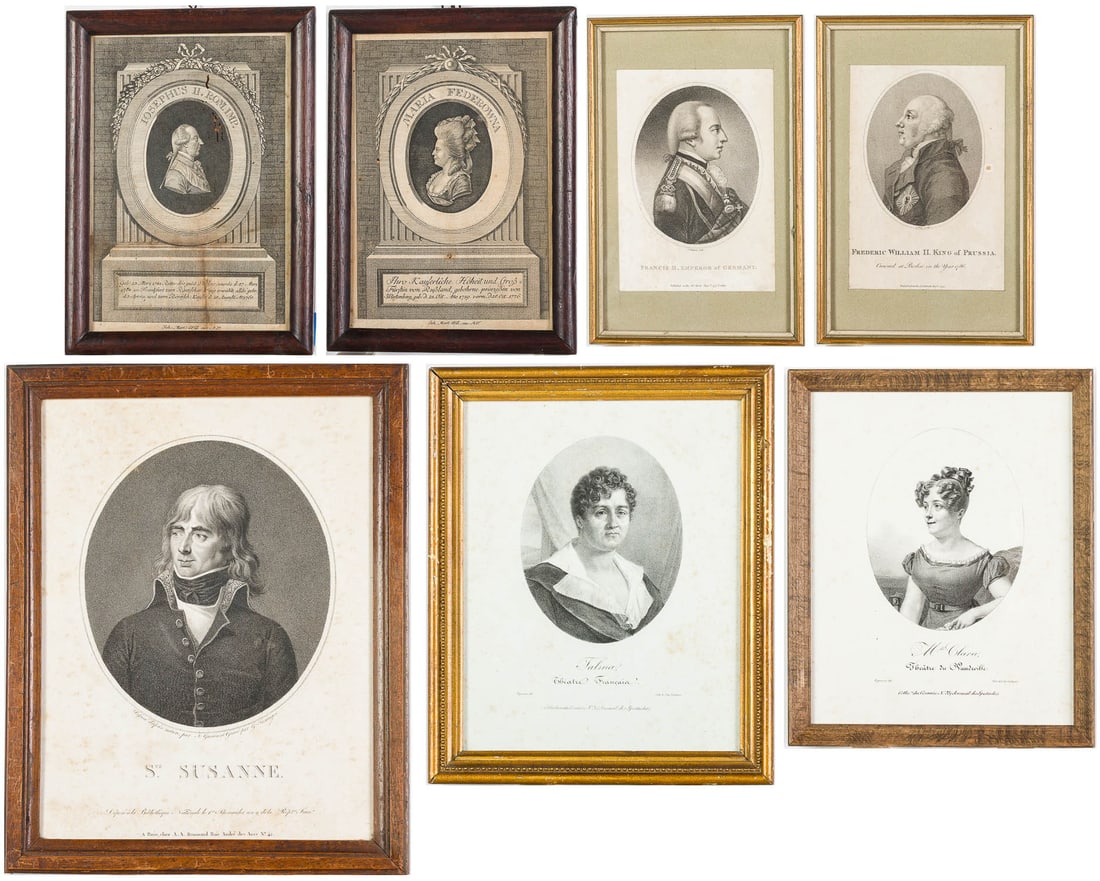 Group of Portrait Engravings, 7 pcs. (1 of 15)