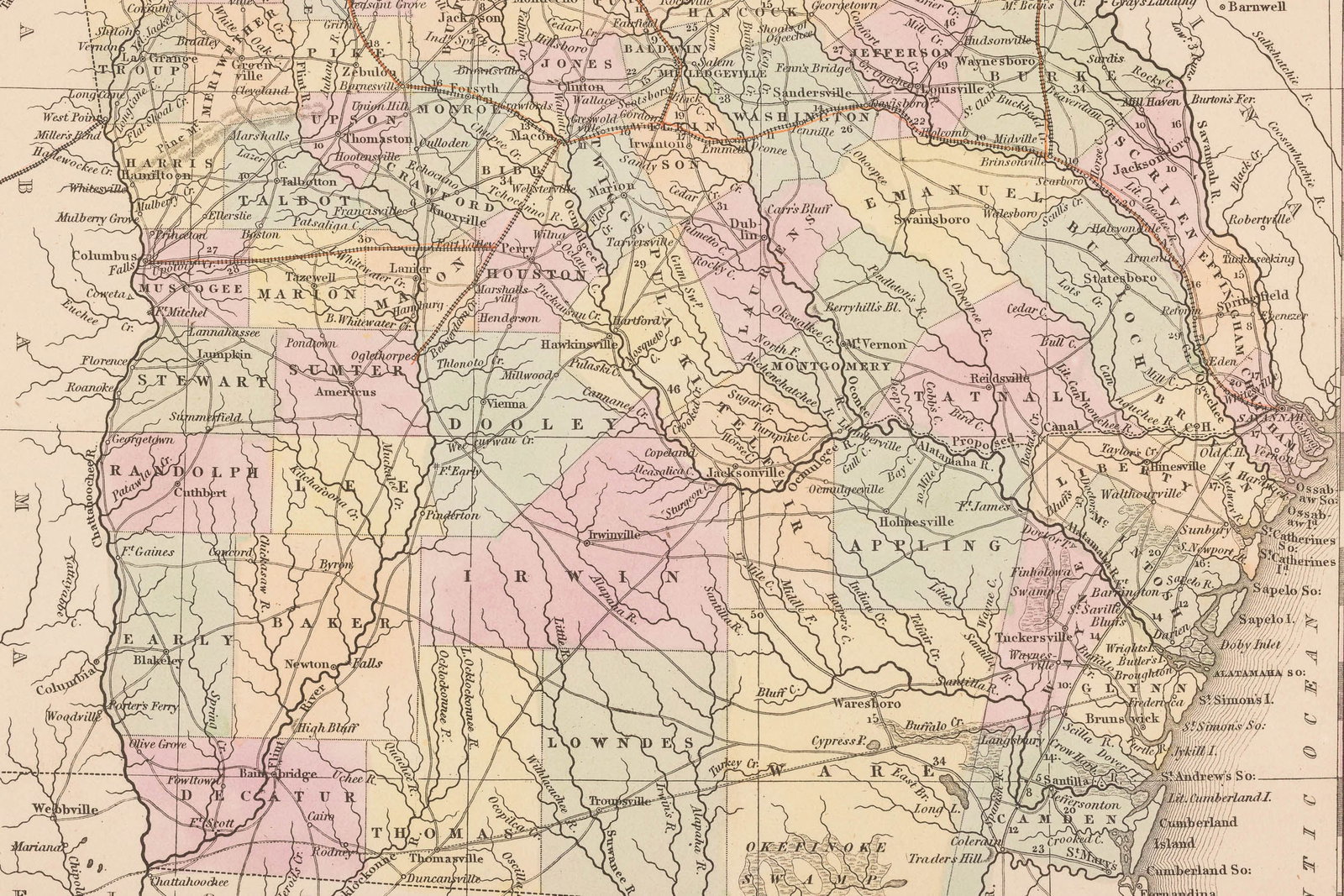 Three Georgia Maps, 19th C - 10