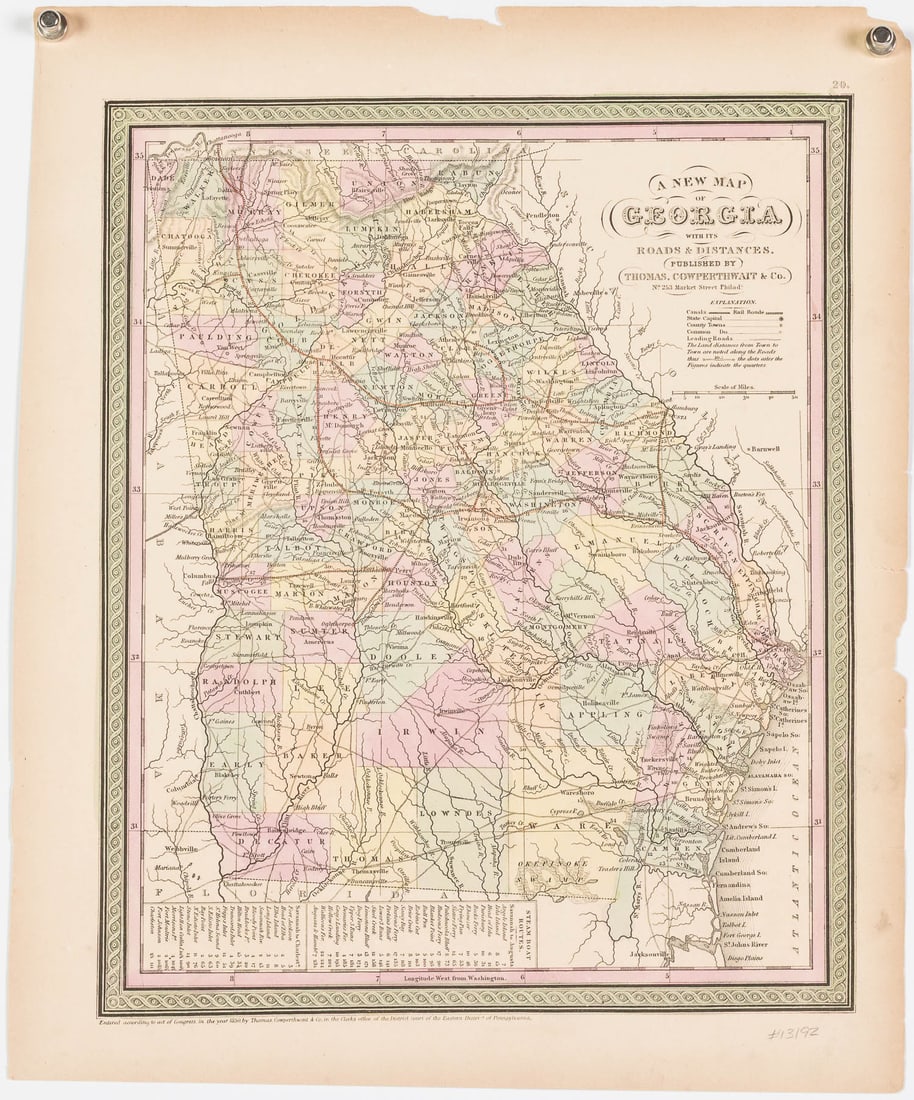 Three Georgia Maps, 19th C - 7