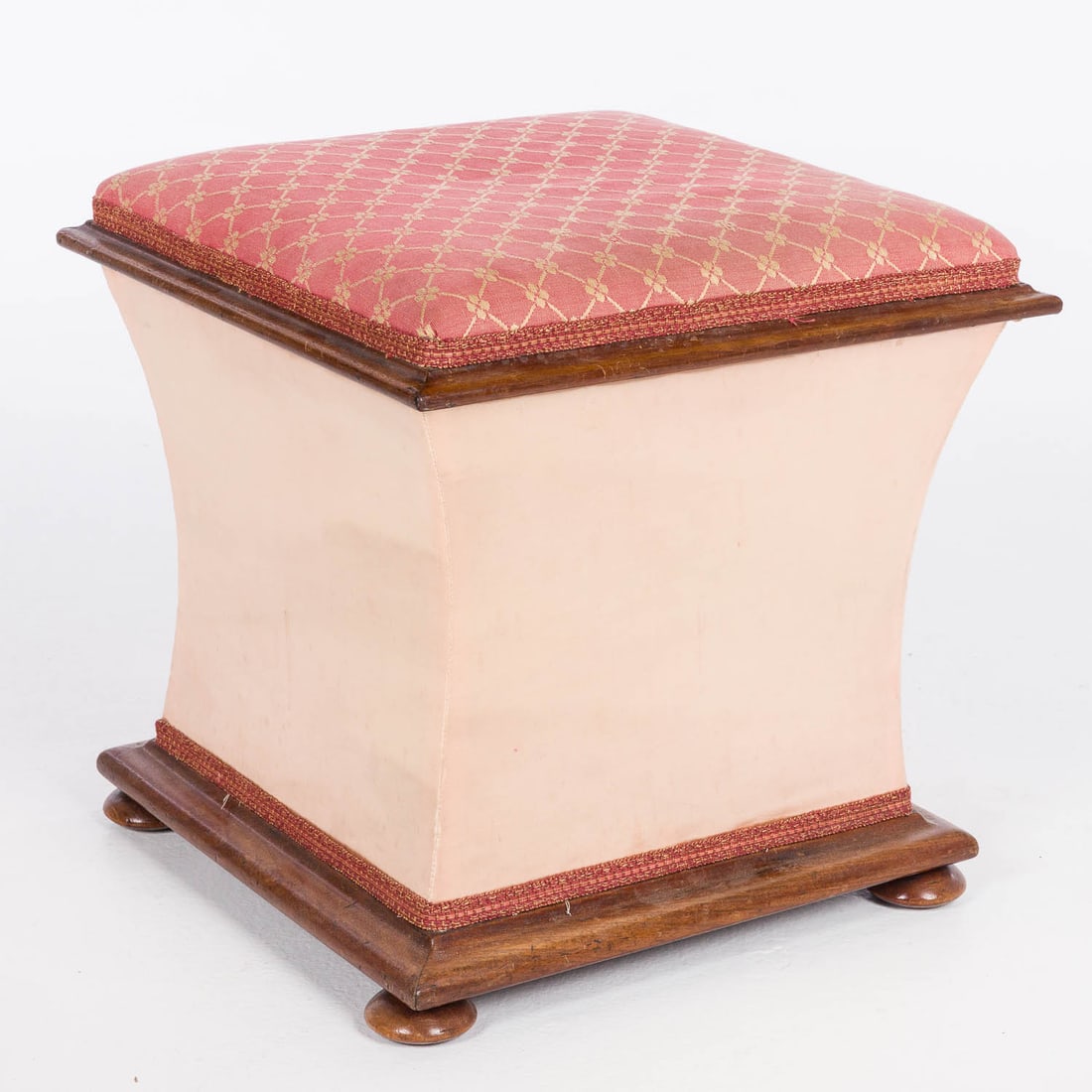 Regency Sarcophagus Form Upholstered Stool, 19th C (1 of 10)
