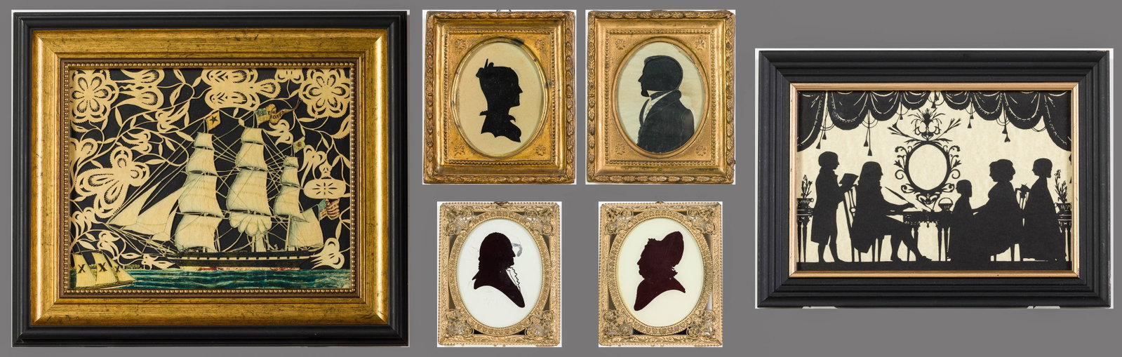 Four Framed Silhouettes and Two Silhouette Scenes (1 of 18)