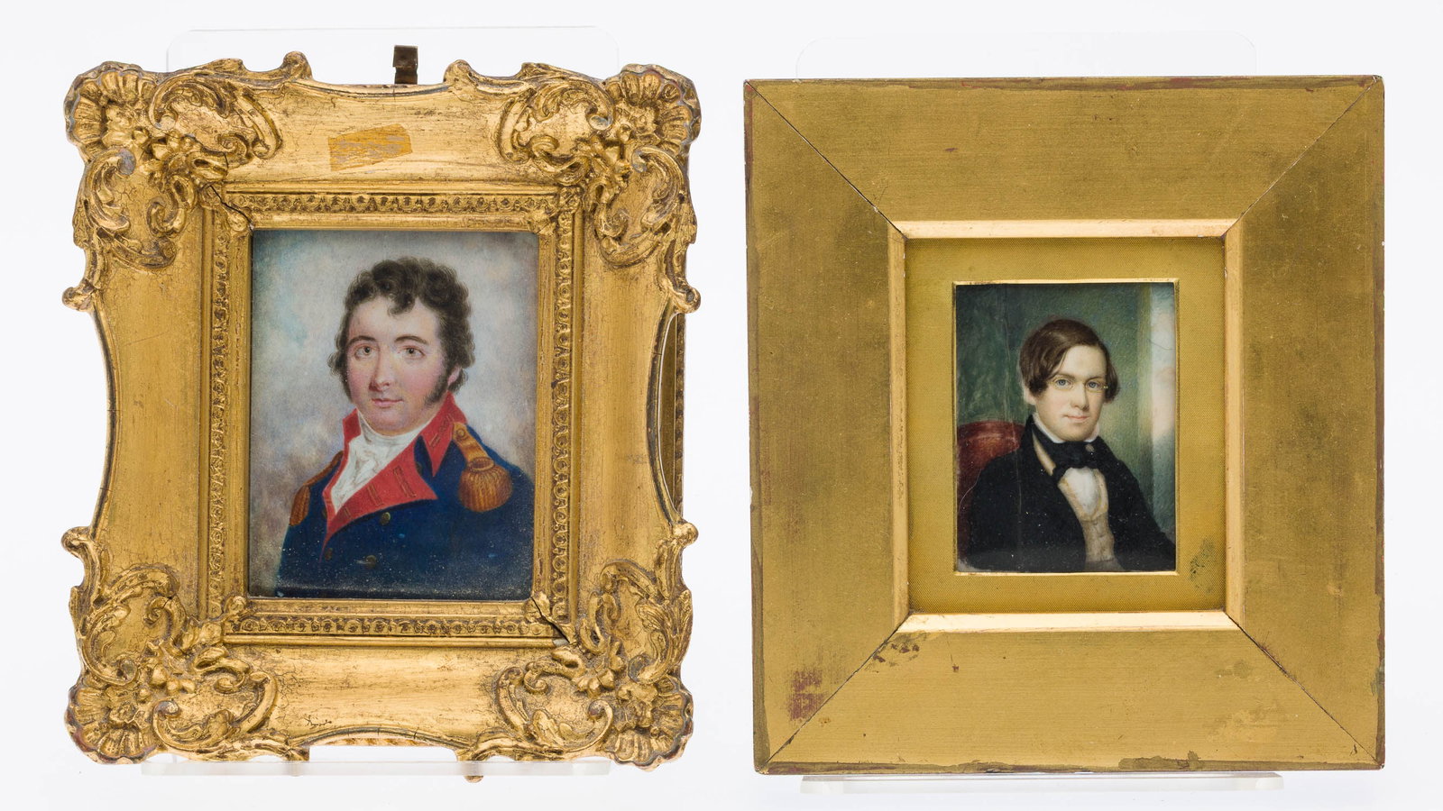 Two British School Portrait Miniatures, 19th C (1 of 7)