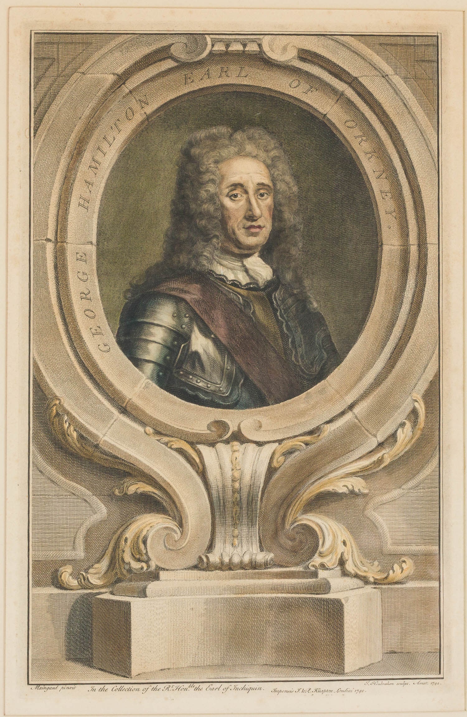 Five Handcolored Portrait Engravings - 11