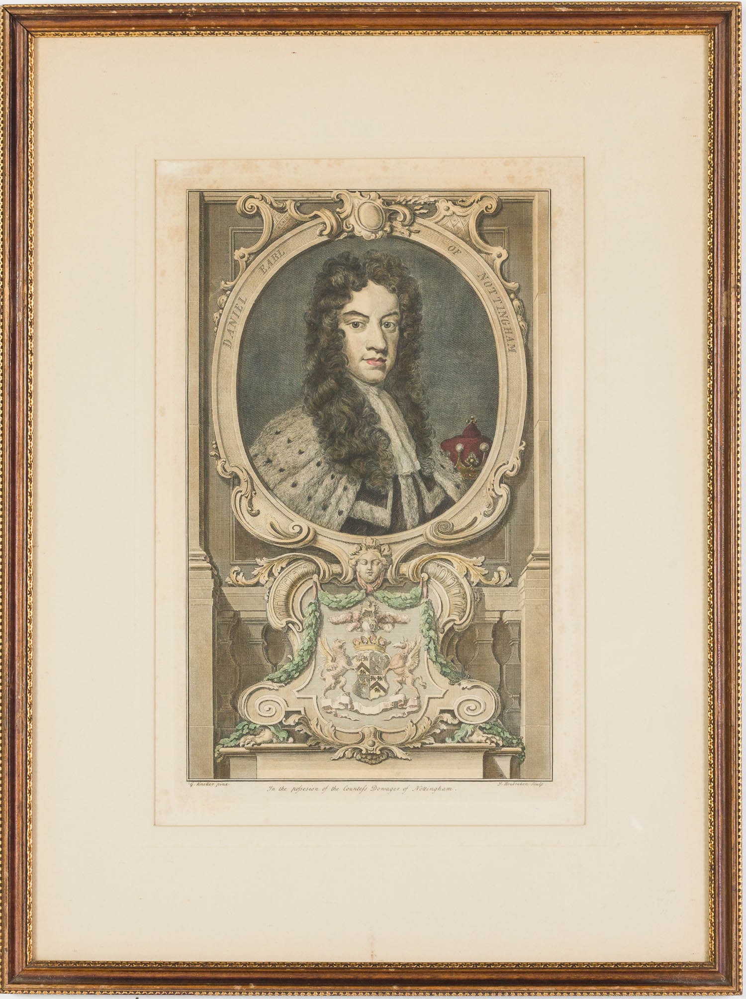 Five Handcolored Portrait Engravings - 7