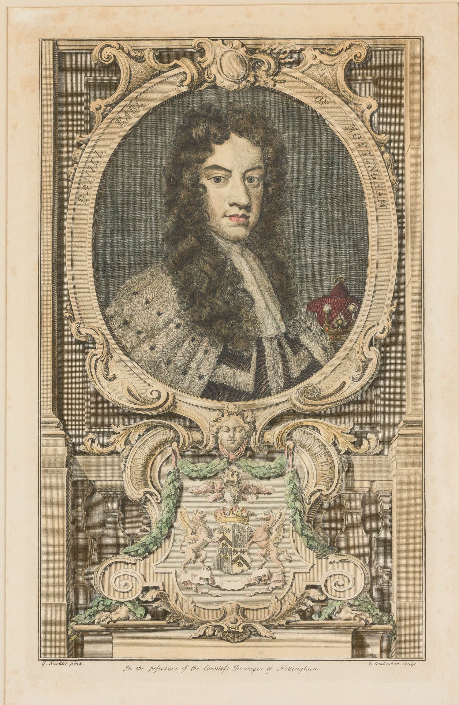 Five Handcolored Portrait Engravings - 8