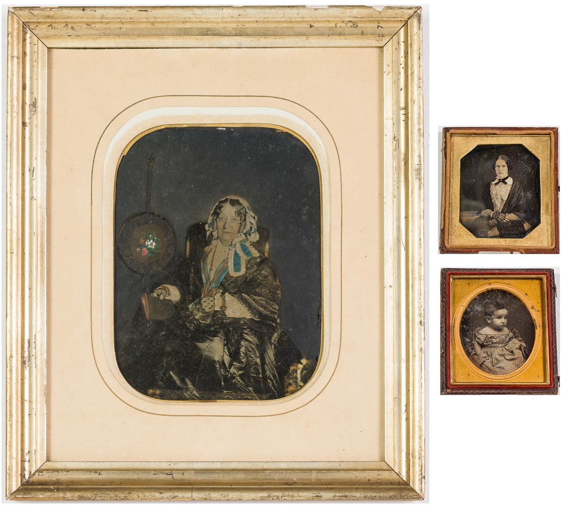 Ambrotype and 2 Daguerreotypes (1 of 11)