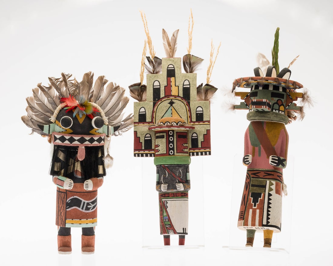 Three Kachina Dolls, 20th C (1 of 12)