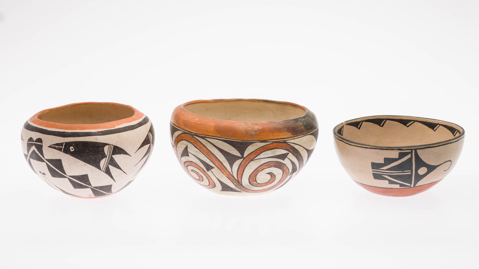 3 Native American Bowls, 20th Century (1 of 14)