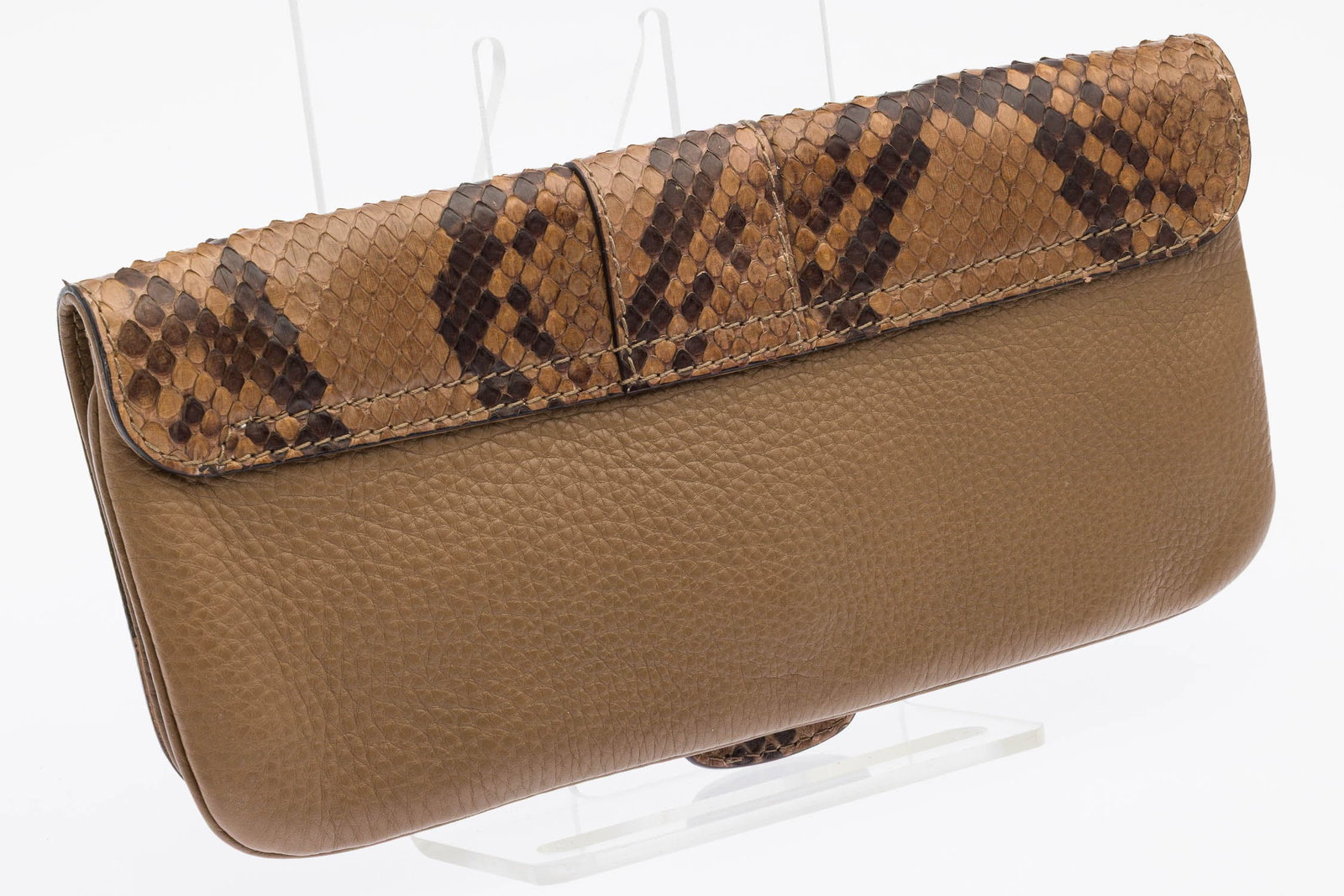 Gucci Greenwich Python Small Leather Clutch - 3