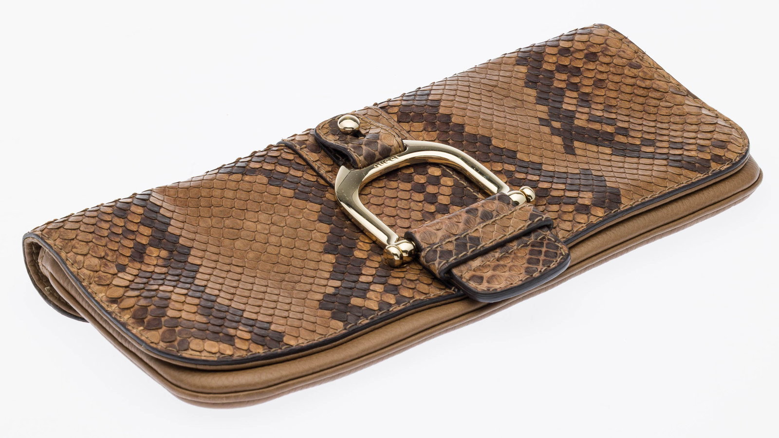 Gucci Greenwich Python Small Leather Clutch - 4