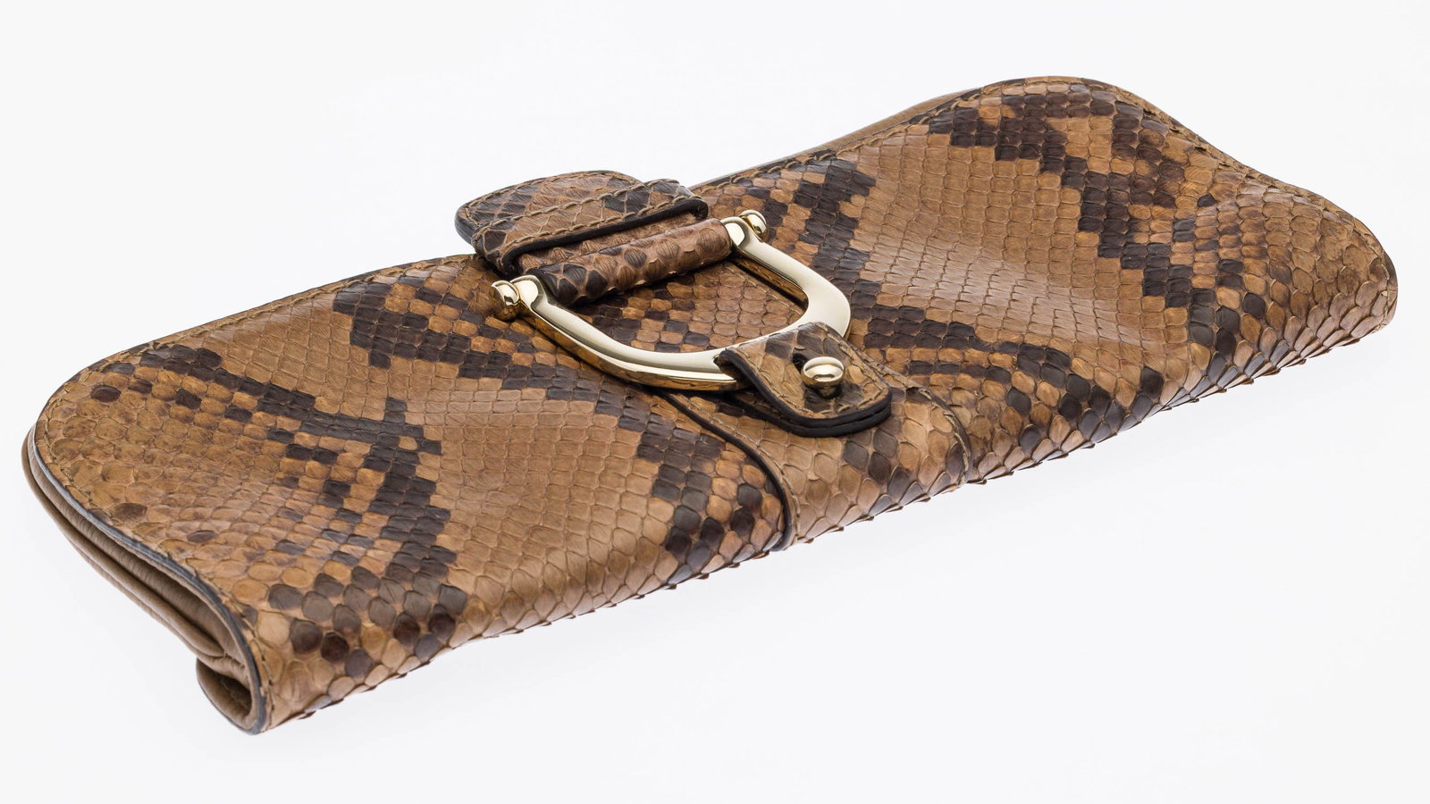 Gucci Greenwich Python Small Leather Clutch - 5