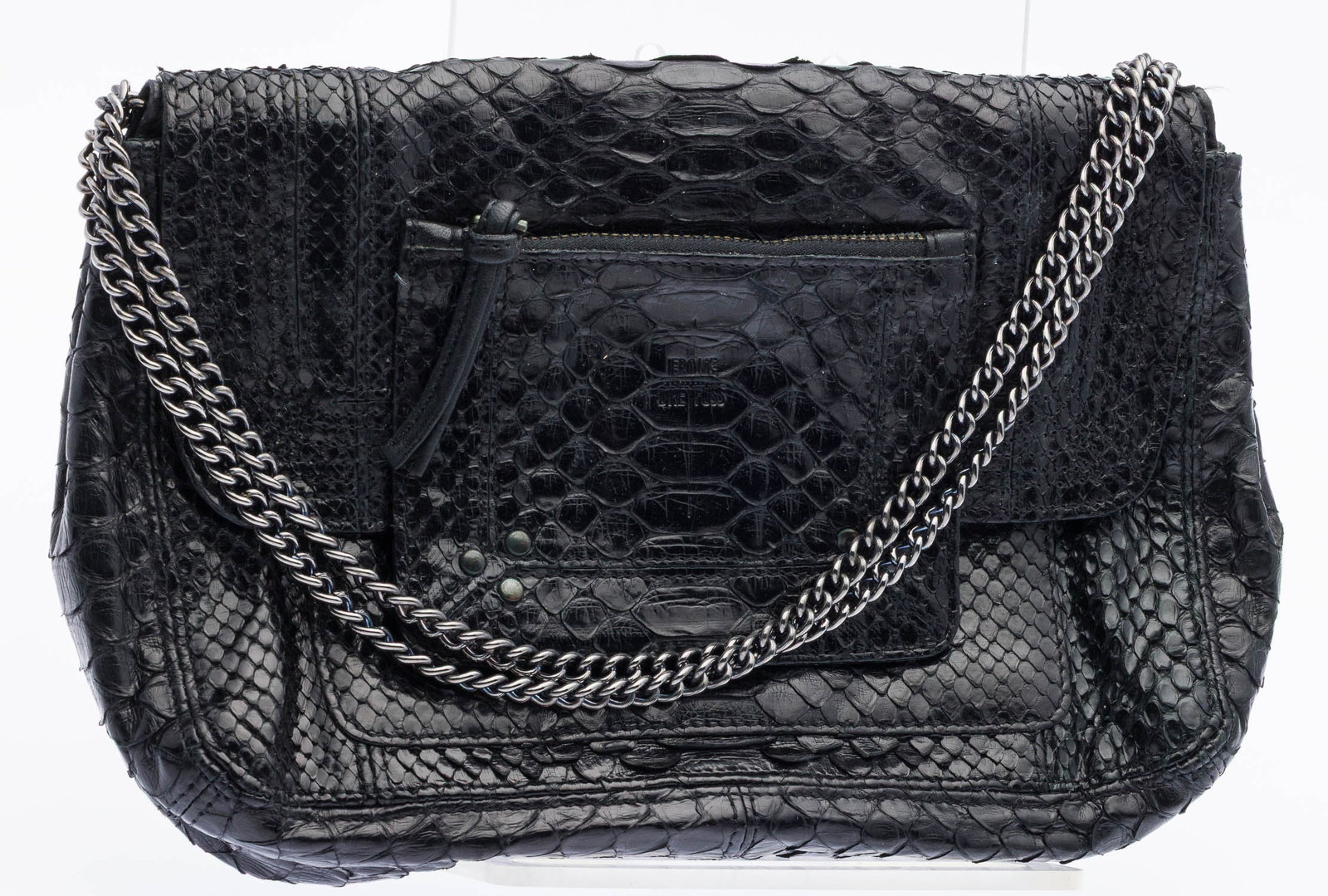Jerome Dreyfuss Black Snakeskin Purse (1 of 7)