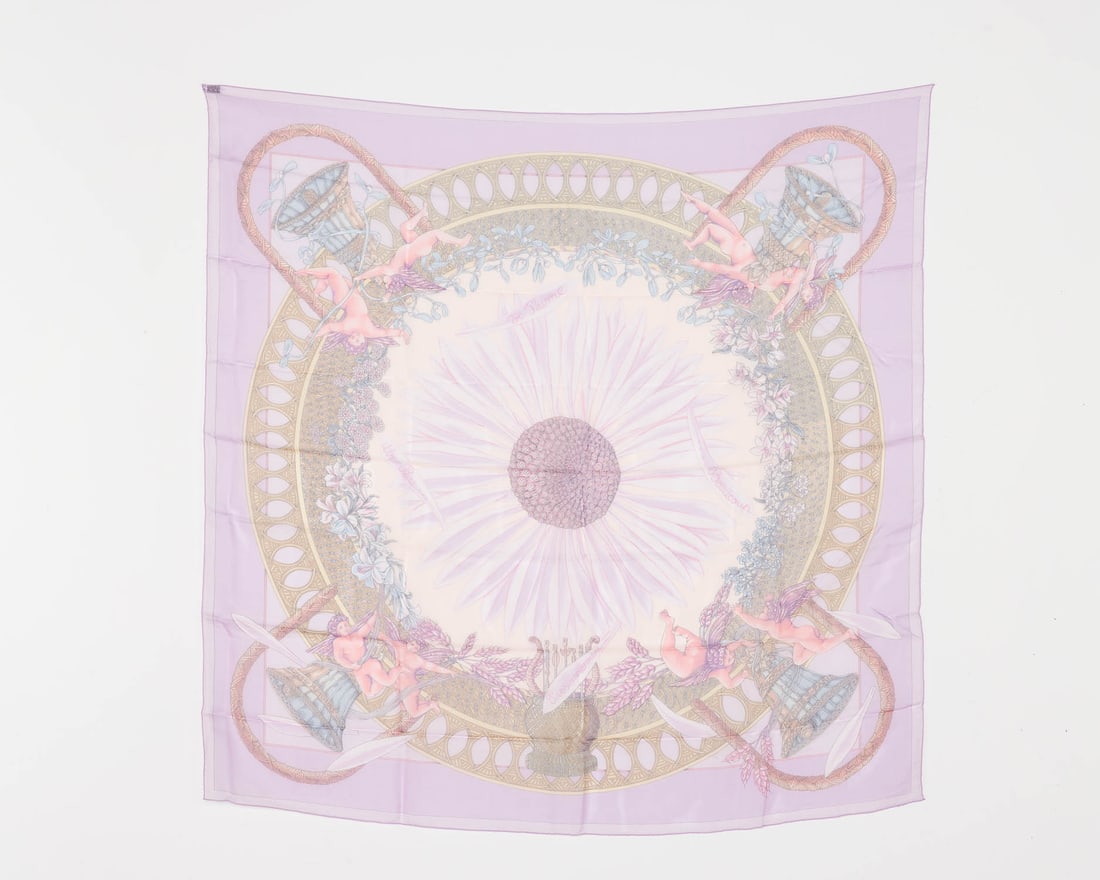 Hermes Amours Carre 90 Chiffon Scarf (1 of 7)