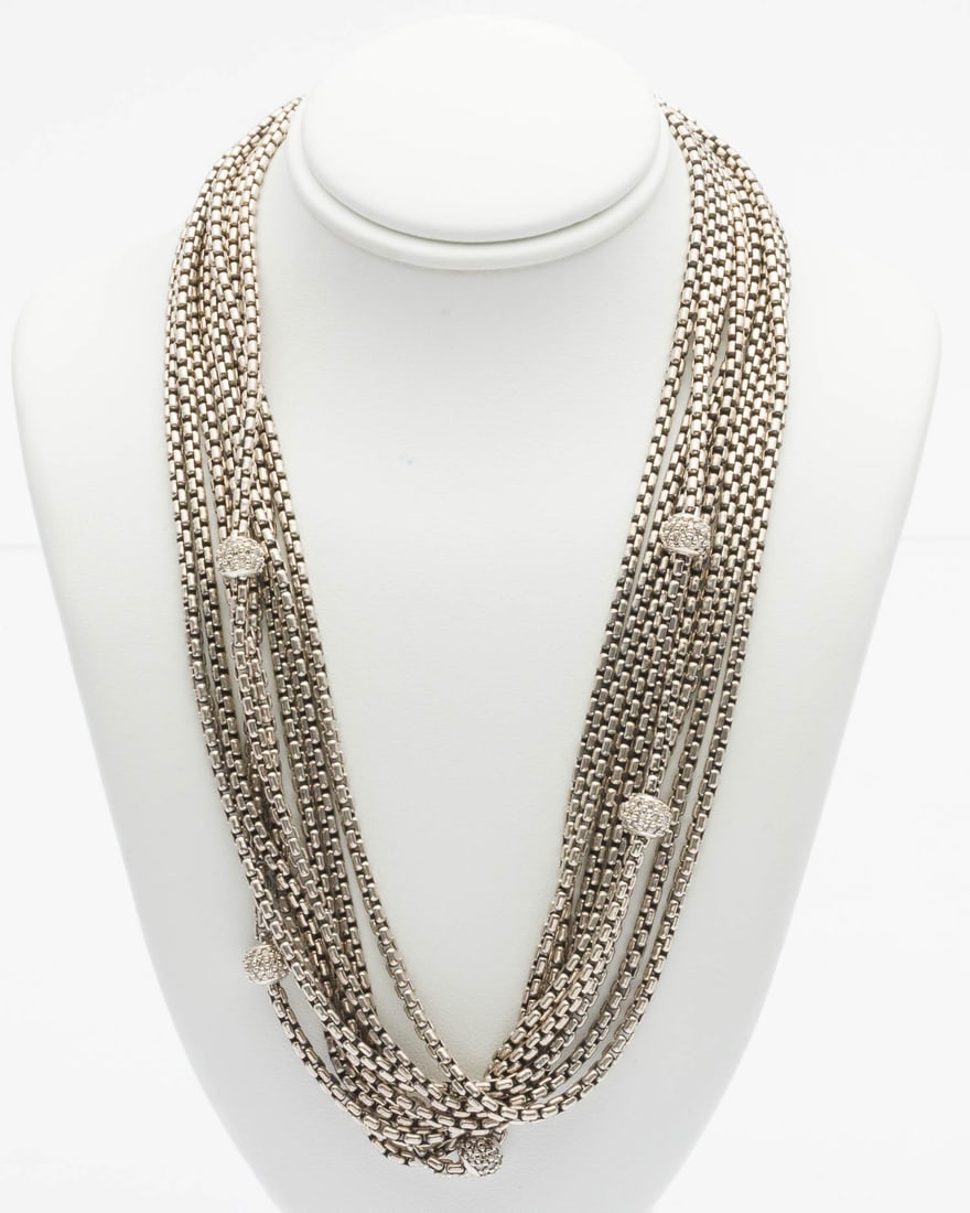 David Yurman Sterling & 18K Multi-Strand Necklace (1 of 5)