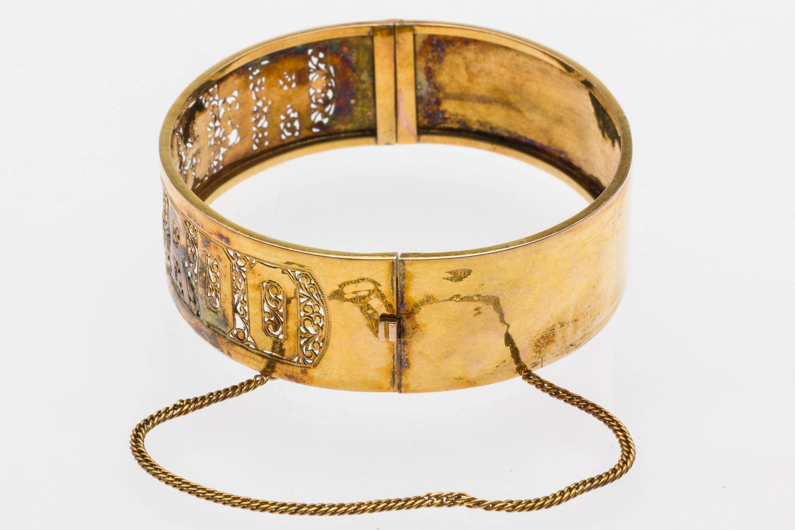 10K Pierce Work Lovers Cuff Bracelet - 4