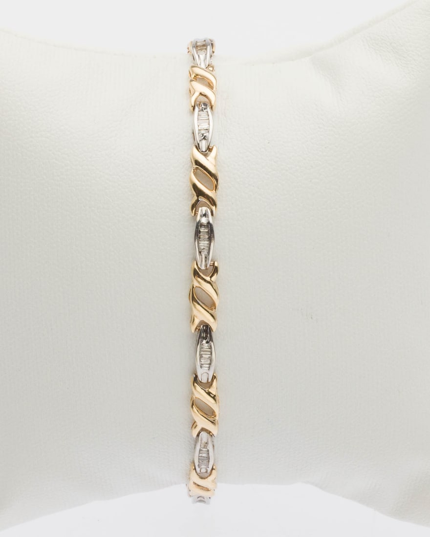14K Gold and Diamond Bracelet (1 of 6)