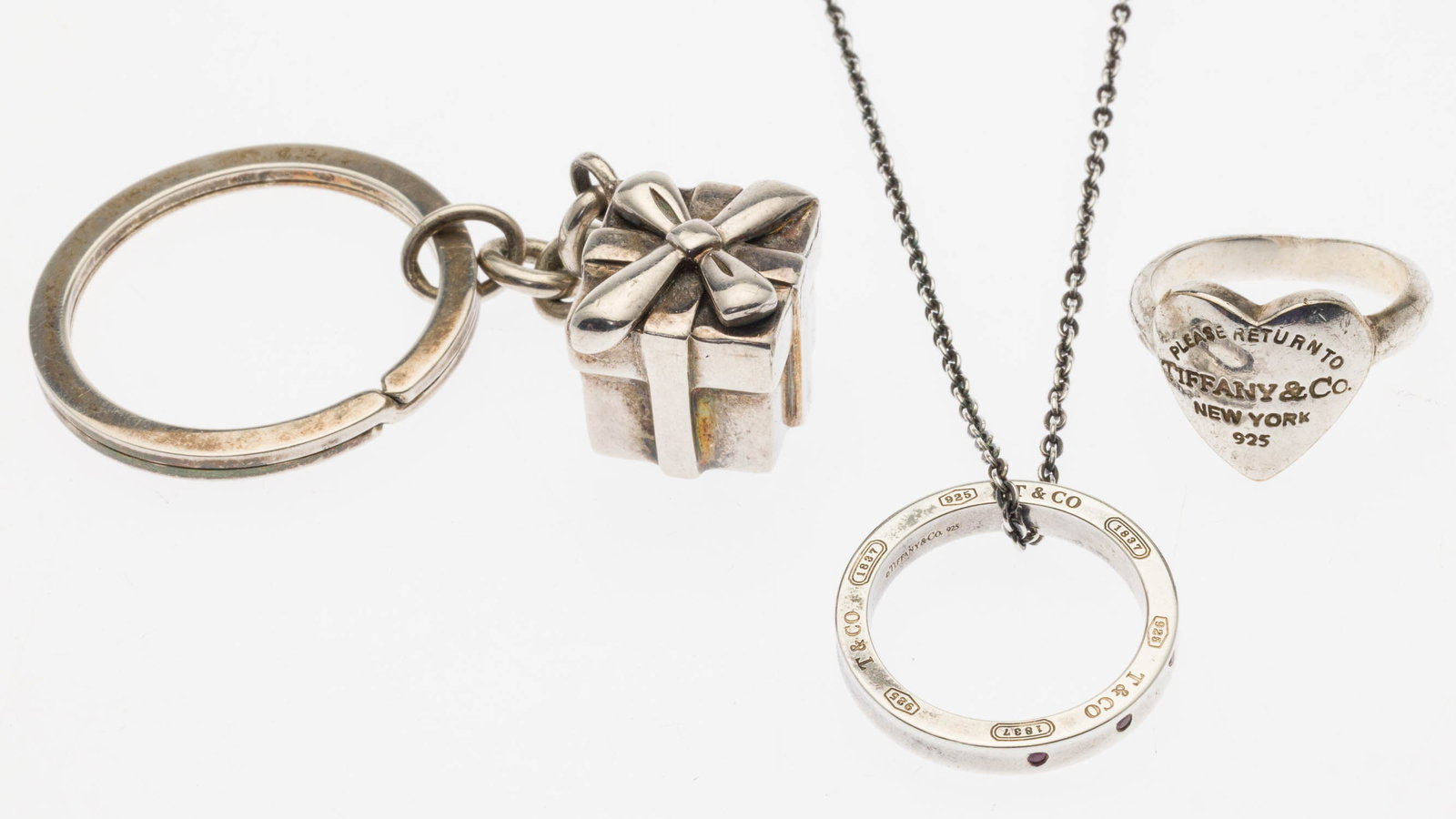 Tiffany Sterling Necklace, Pendant, Ring & Key Chain (1 of 9)
