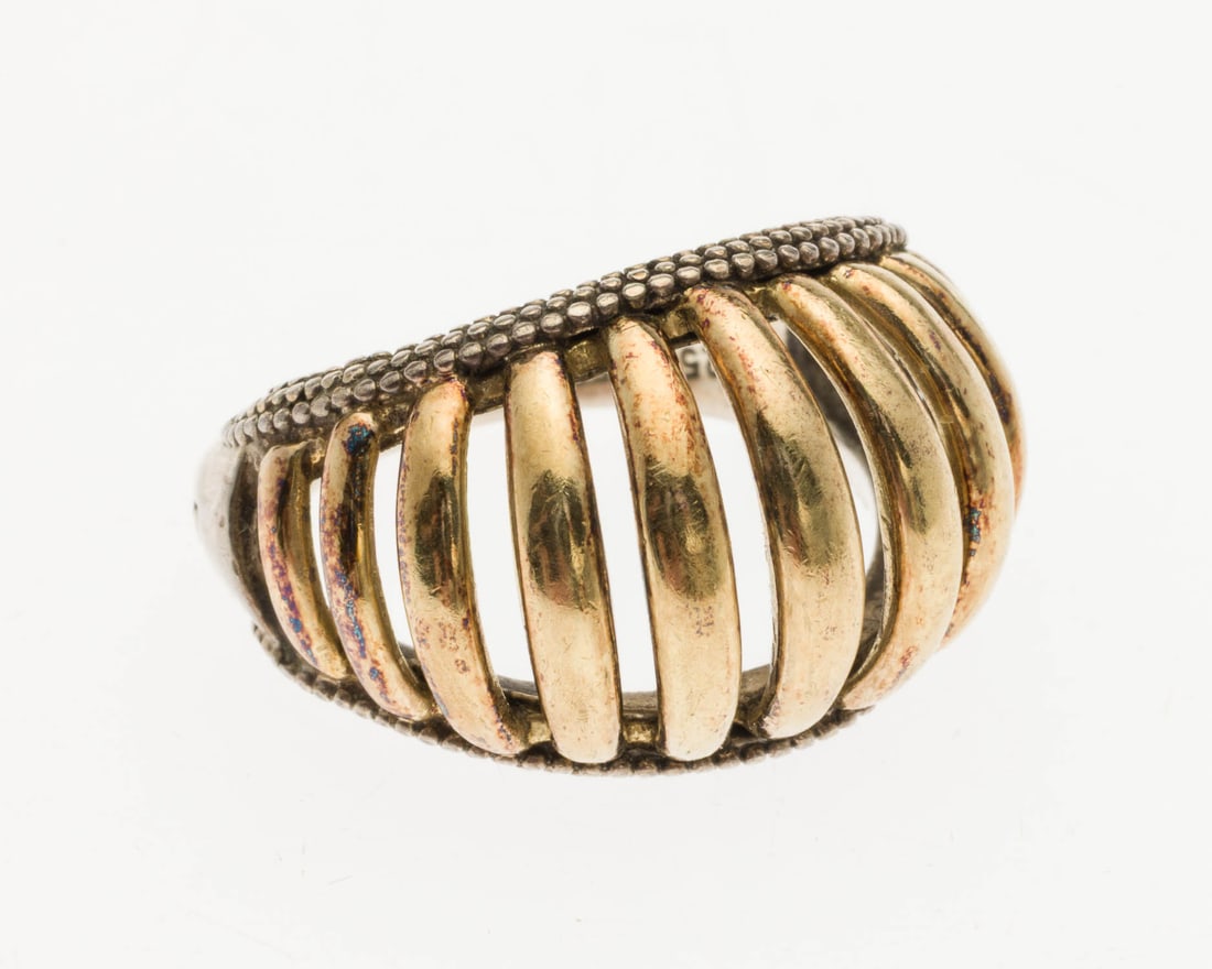 Lagos 18K Gold and Sterling Dome Ring, Size 7 (1 of 7)