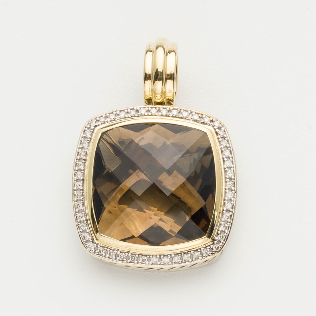 David Yurman Quartz & Diamond Sterling & 18K Pendant (1 of 5)