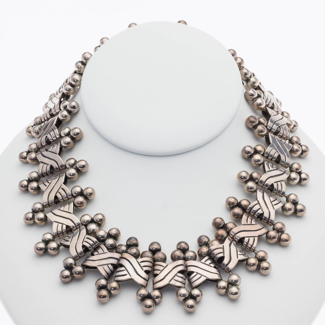 Vintage Mexican Sterling Taxco Collar Necklace (1 of 6)