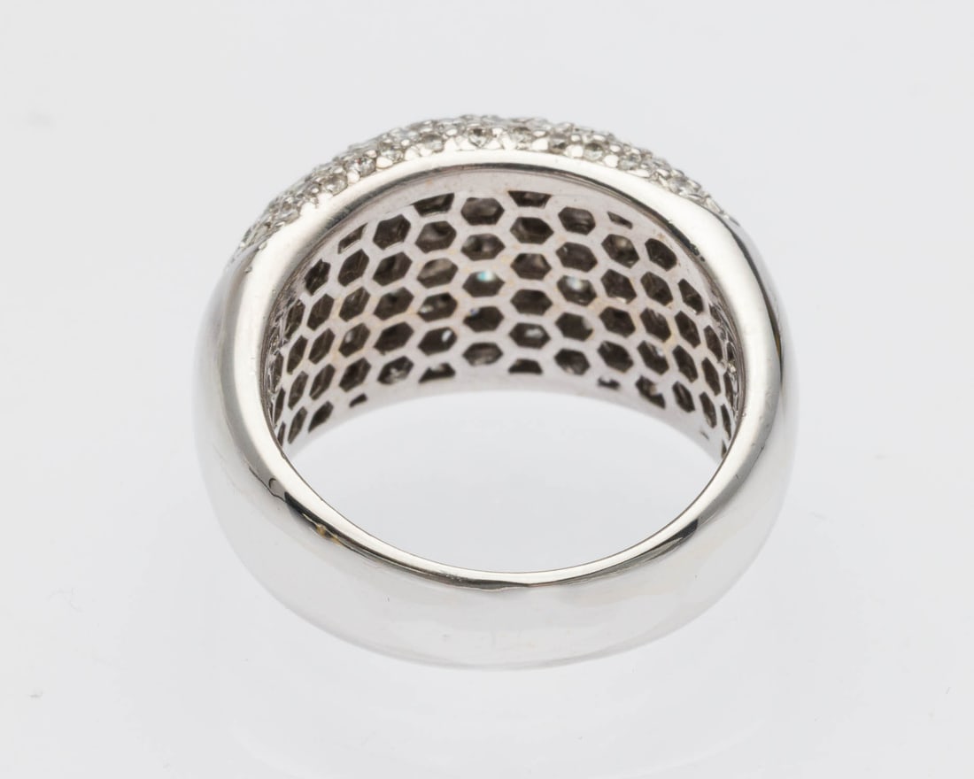 Diamond Pave 18K Ring, Size 8 - 4