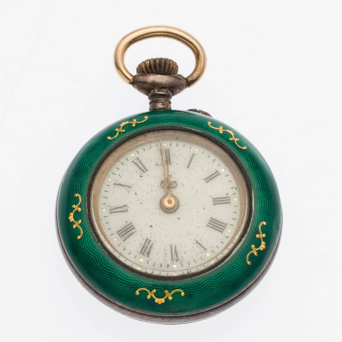 Continental Silver and Enamel Pocket Watch (1 of 4)