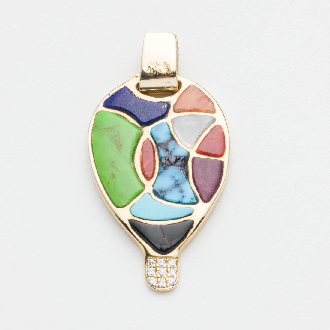 14K Yellow Gold and Multi-Stone Balloon Pendant (1 of 4)
